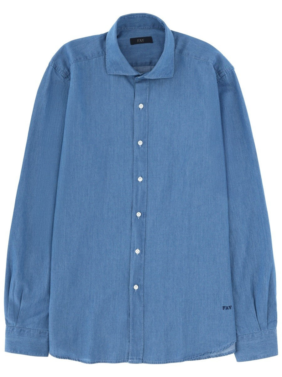 Fay Men's Denim Shirt Blue Fay