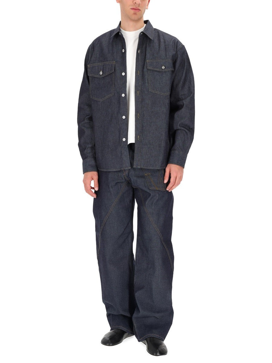 JW Anderson Men's Denim Shirt Blue