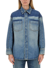 Victoria Beckham Women's Denim Shirt Blue