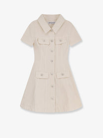 self-portrait Women's Denim Short Dress White self-portrait