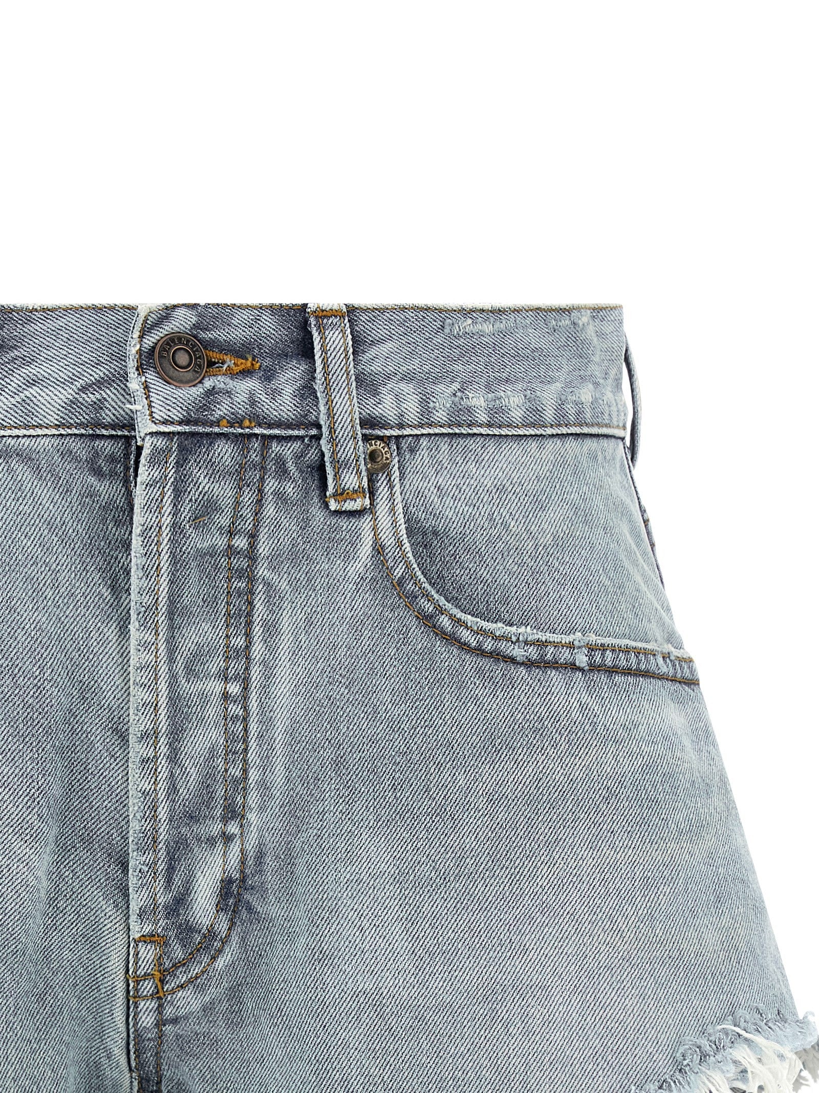 Balenciaga Denim Shorts Blue