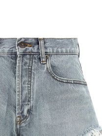 Balenciaga Denim Shorts Blue