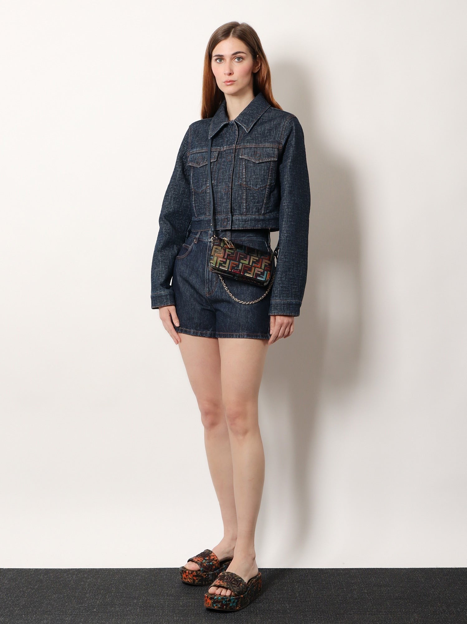 Fendi Women's Denim Shorts Blue