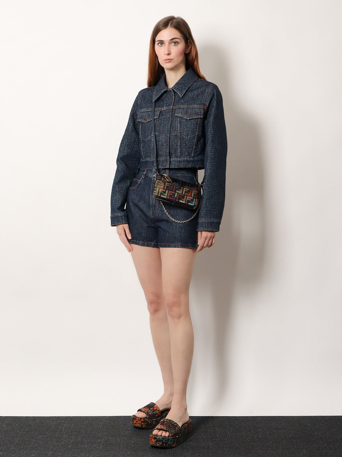 Fendi Women's Denim Shorts Blue, view 2