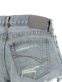Balenciaga Denim Shorts Blue