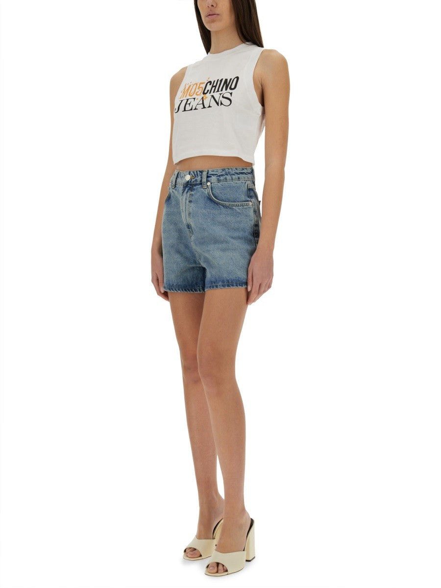 Moschino Jeans Women's Denim Shorts Blue, view 2