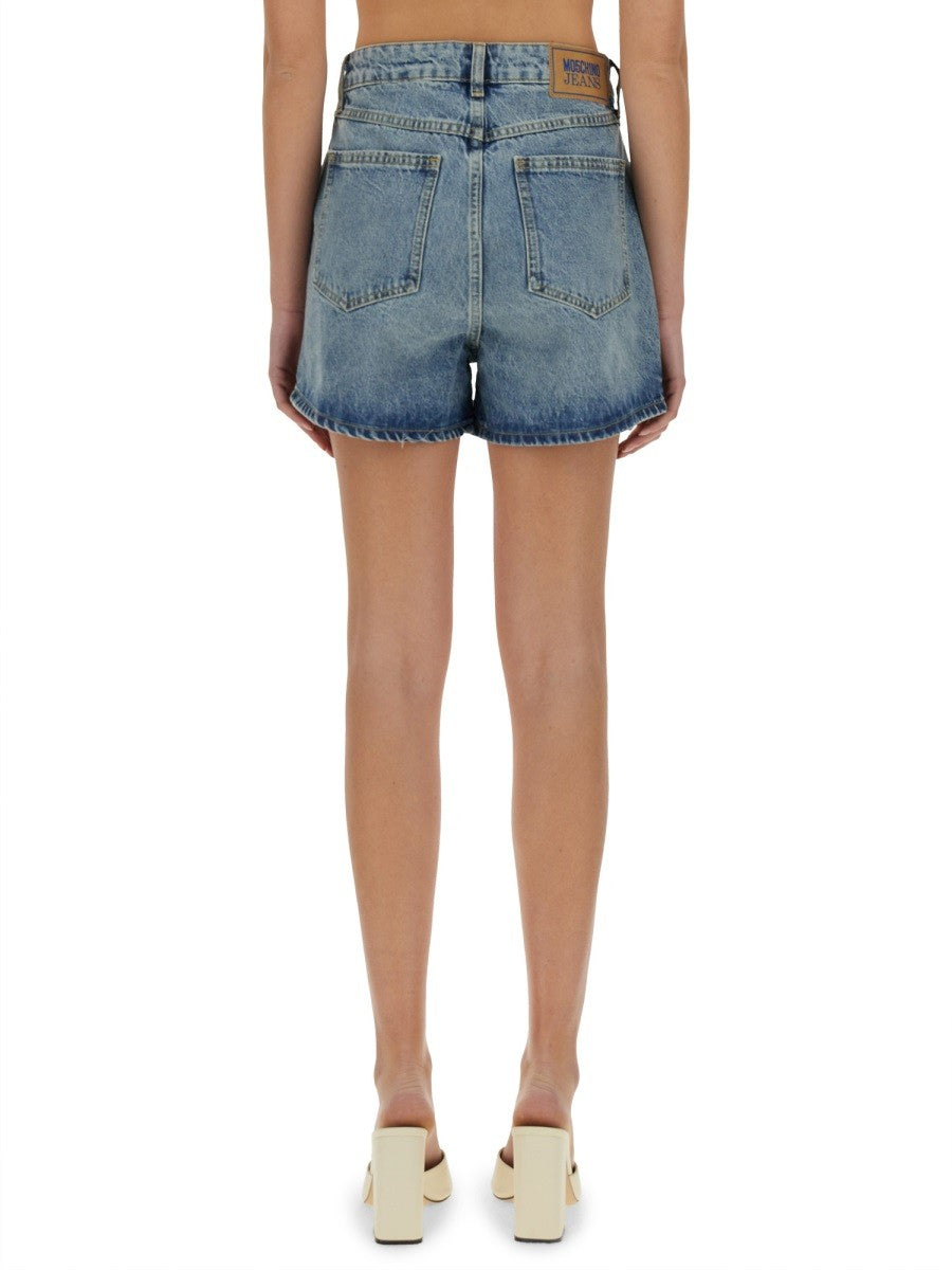 Moschino Jeans Women's Denim Shorts Blue, view 3