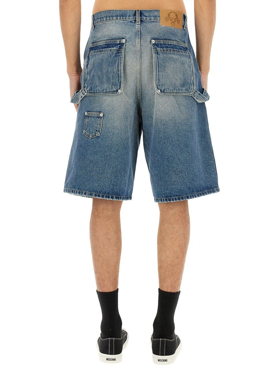 Moschino Men's Denim Shorts Blue
