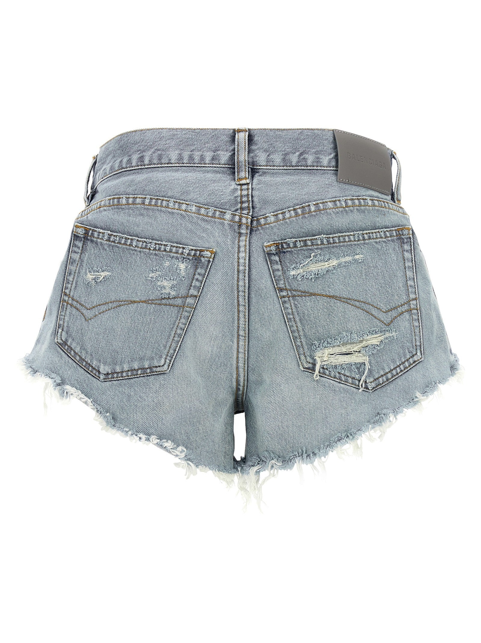 Balenciaga Denim Shorts Blue