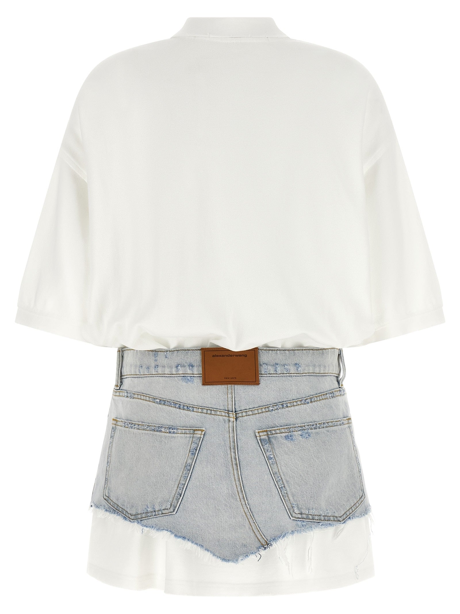 alexanderwang Denim Skirt Polo Dress Gold