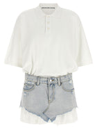 alexanderwang Denim Skirt Polo Dress Gold