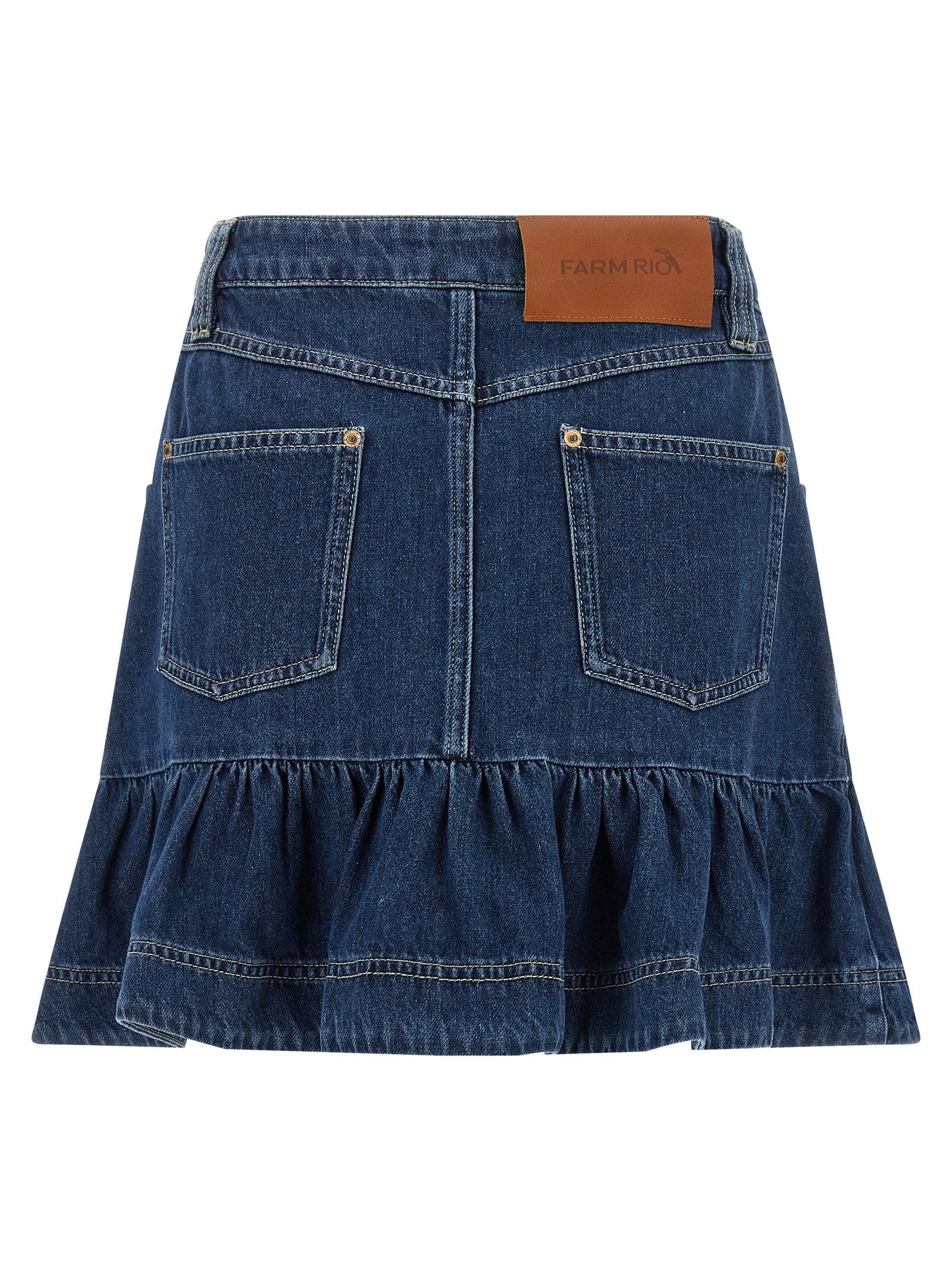 FARM Rio Denim Skirt Blue