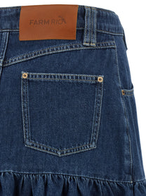 FARM Rio Denim Skirt Blue