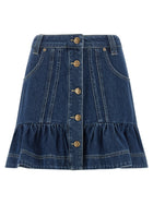 FARM Rio Denim Skirt Blue