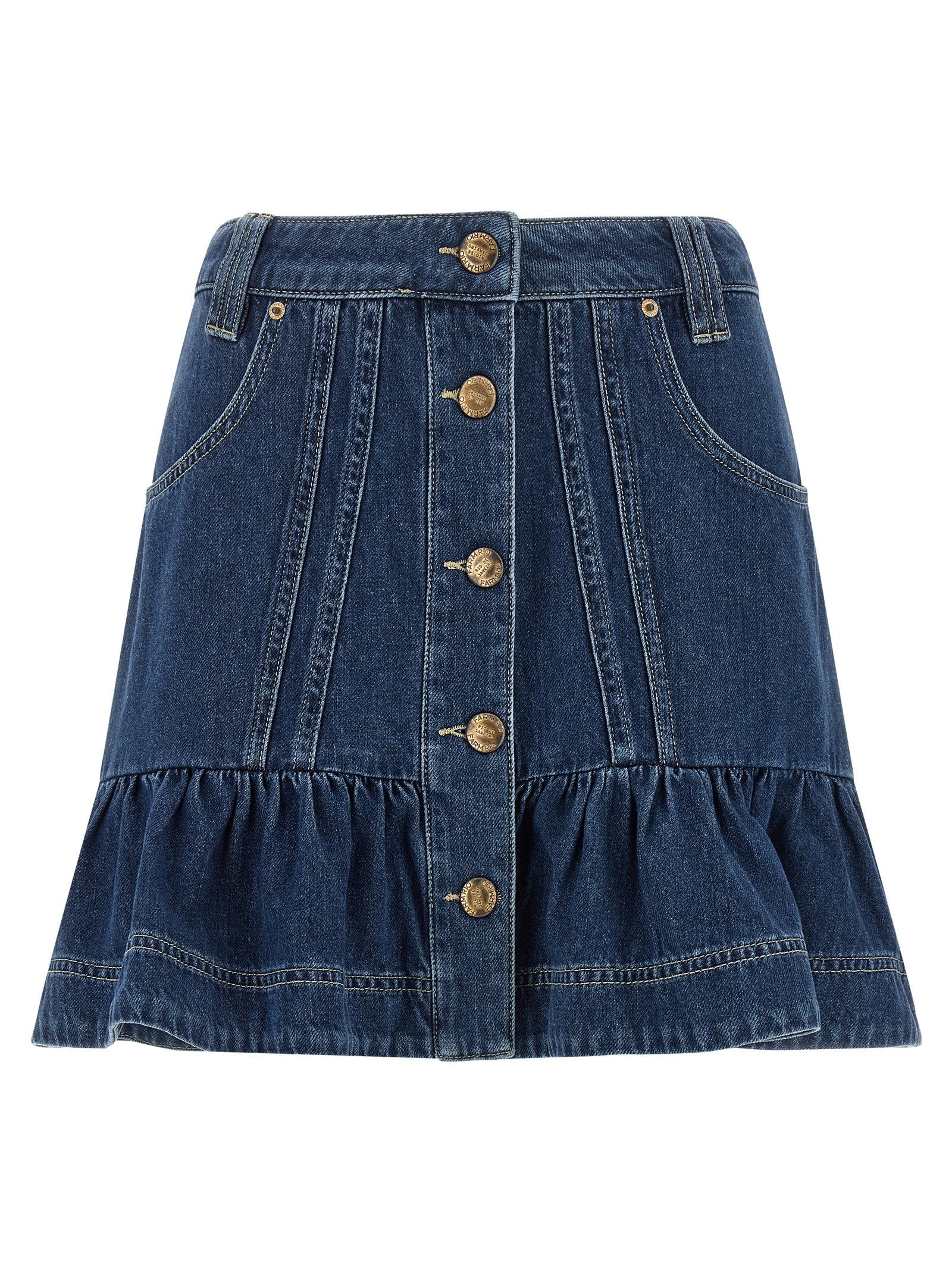 FARM Rio Denim Skirt Blue