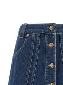 FARM Rio Denim Skirt Blue