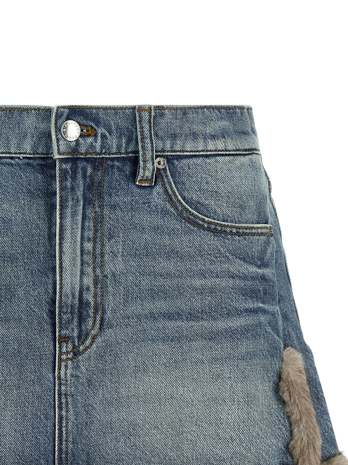 Denim X Alexander Wang Denim Skirt Blue, view 3