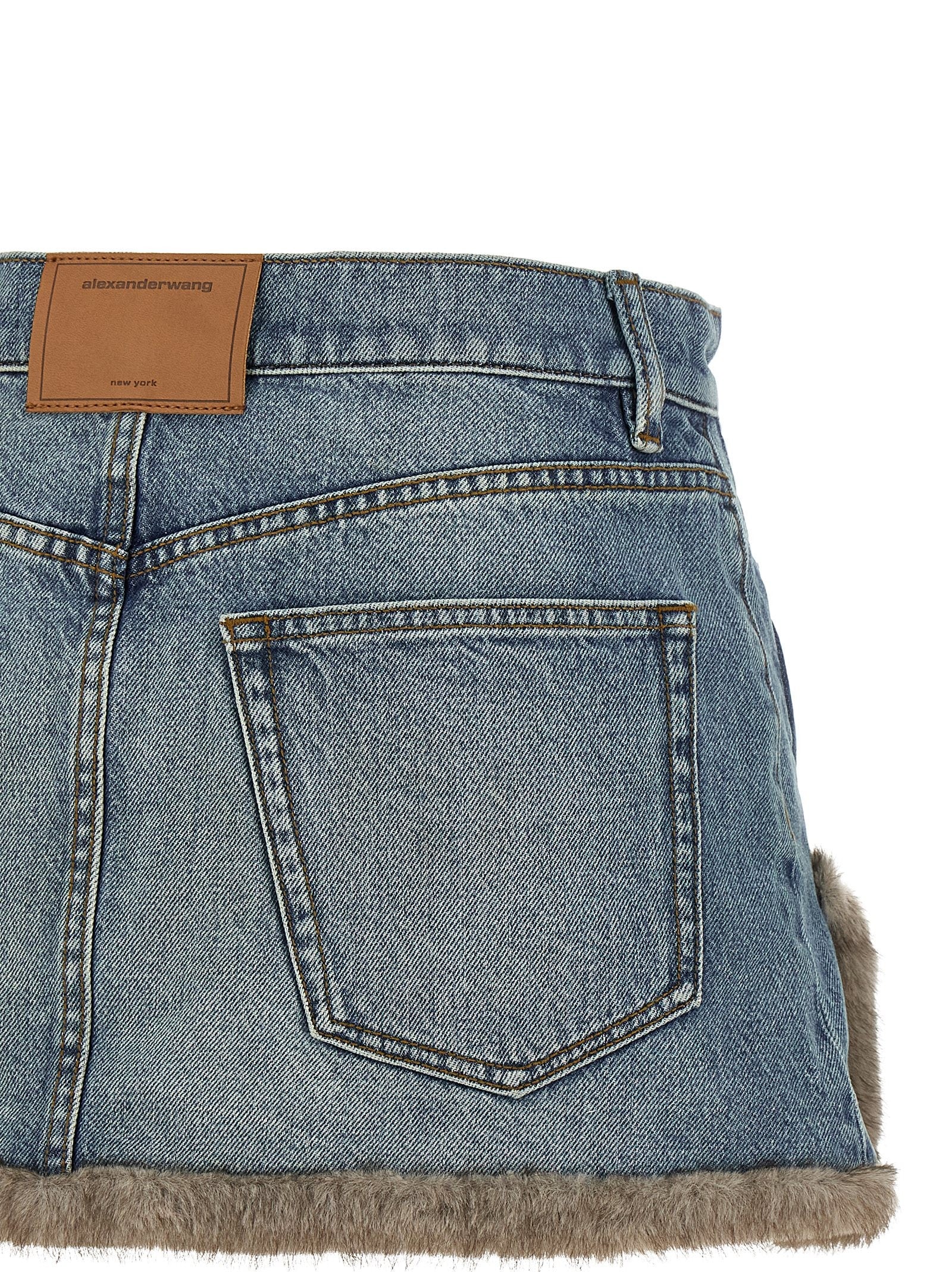 Denim X Alexander Wang Denim Skirt Blue