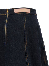 Alberta Ferretti Denim Skirt Blue
