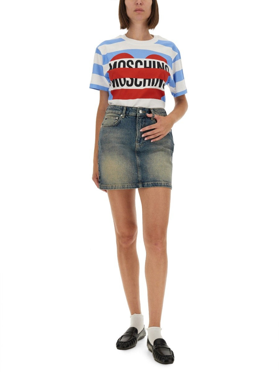 Moschino Jeans Women's Denim Skirt Blue, view 2