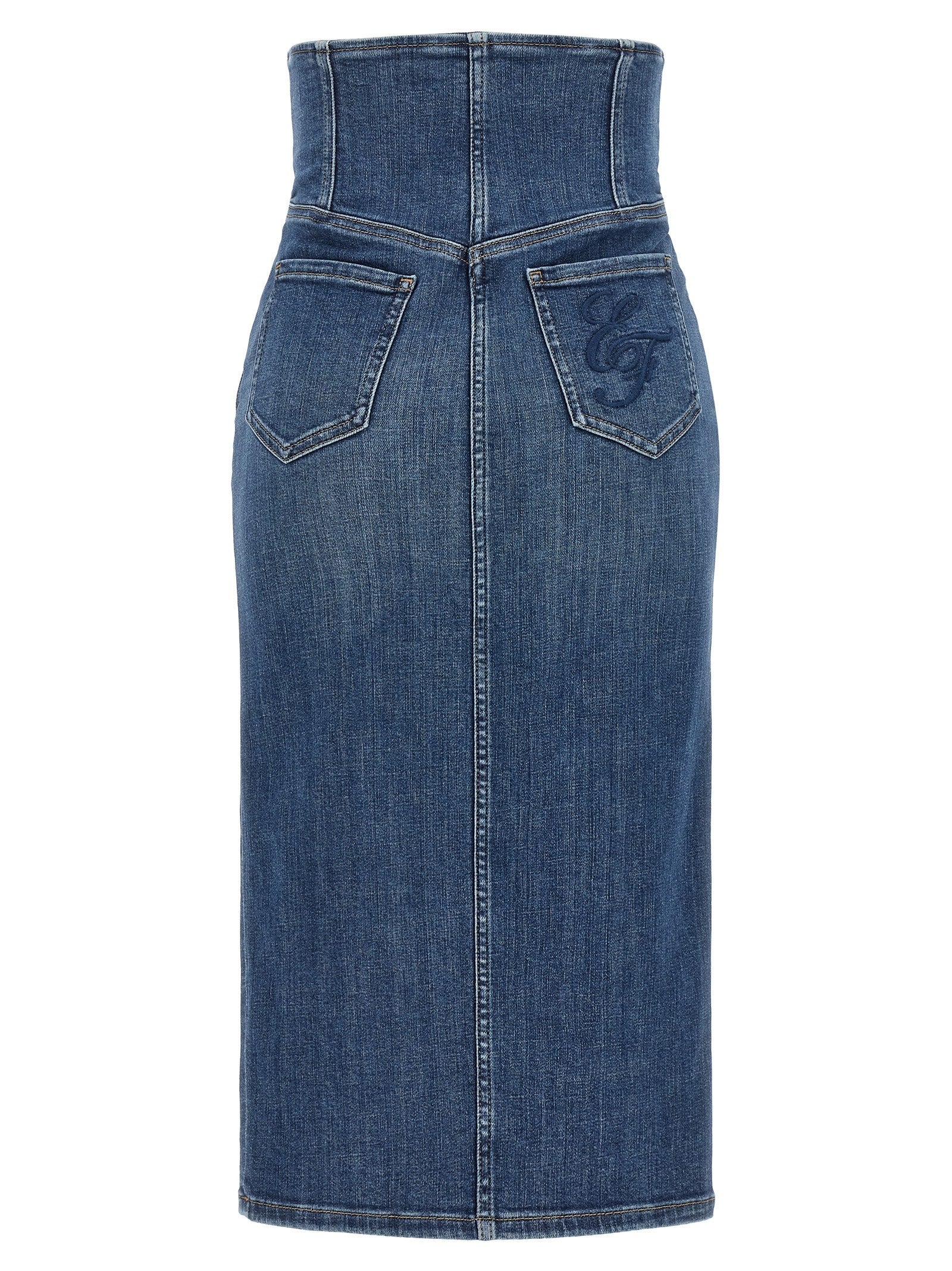 Elisabetta Franchi Denim Skirt Blue