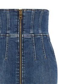 Elisabetta Franchi Denim Skirt Blue