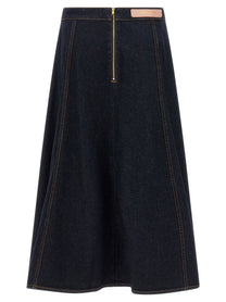 Alberta Ferretti Denim Skirt Blue