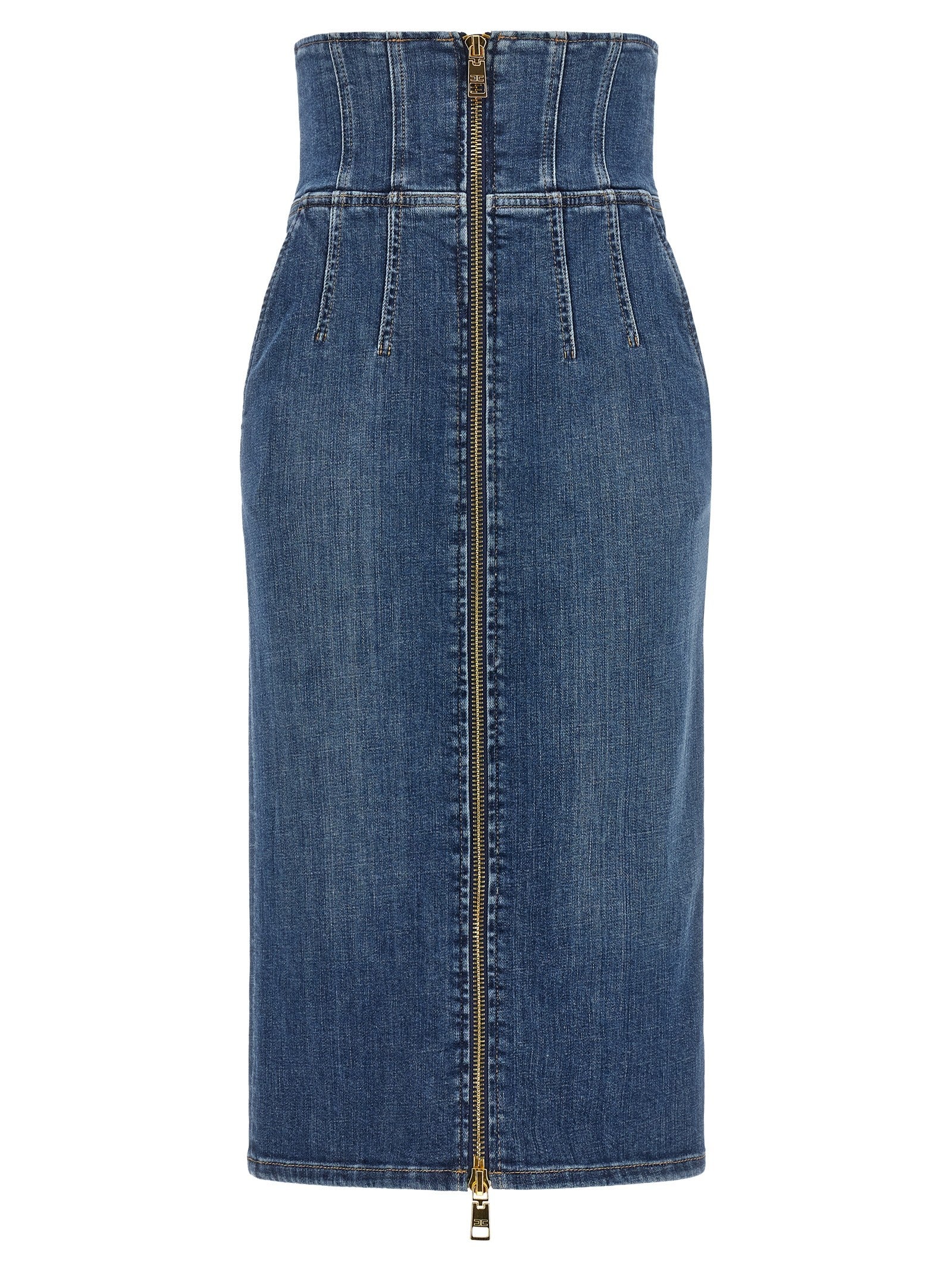 Elisabetta Franchi Denim Skirt Blue