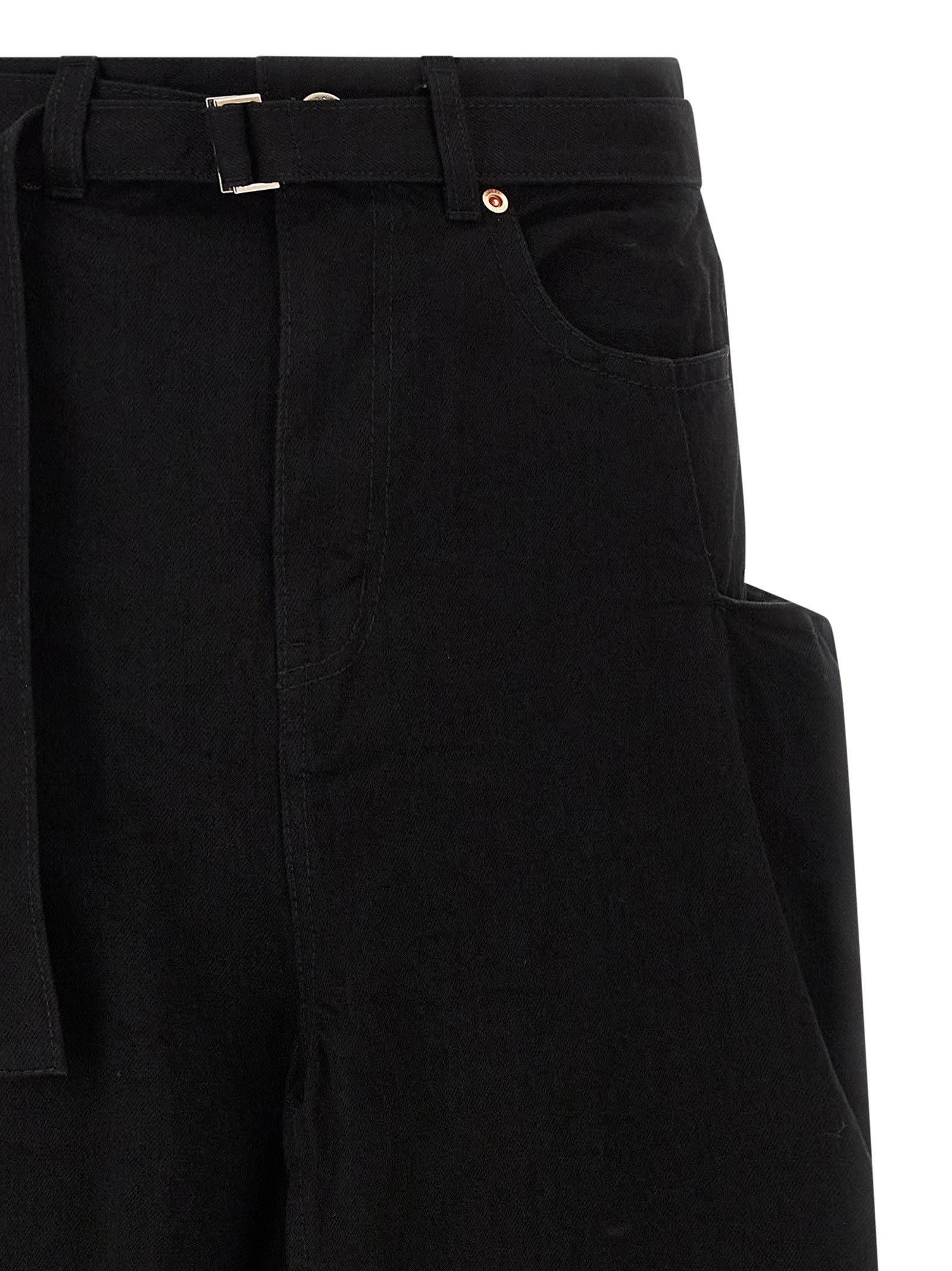 Sacai Denim Skirt Black