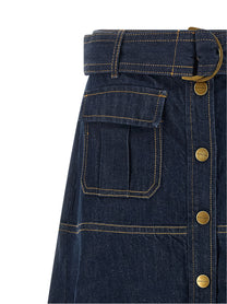 Zimmermann Denim Skirt Blue