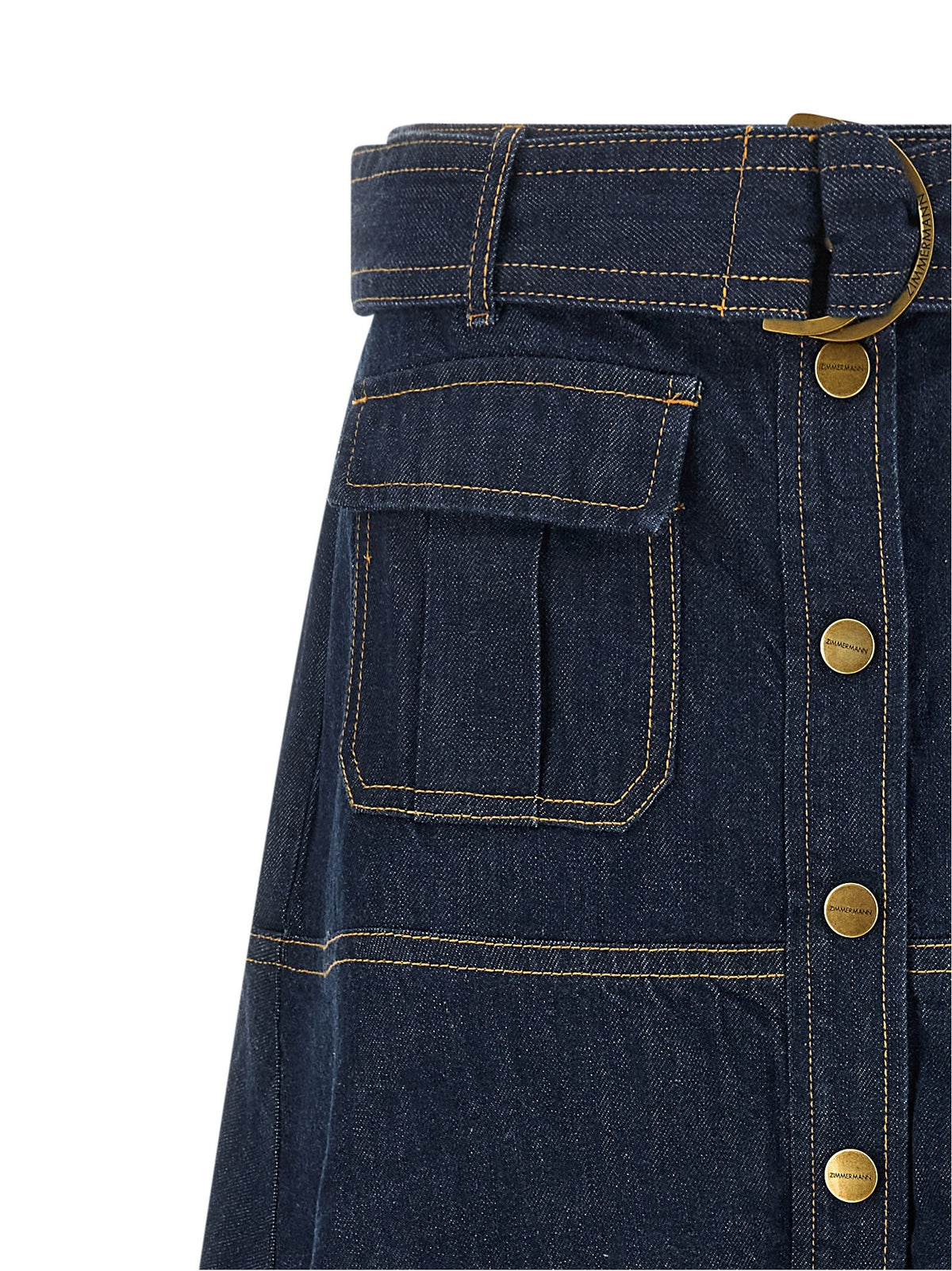 Zimmermann Denim Skirt Blue, view 3
