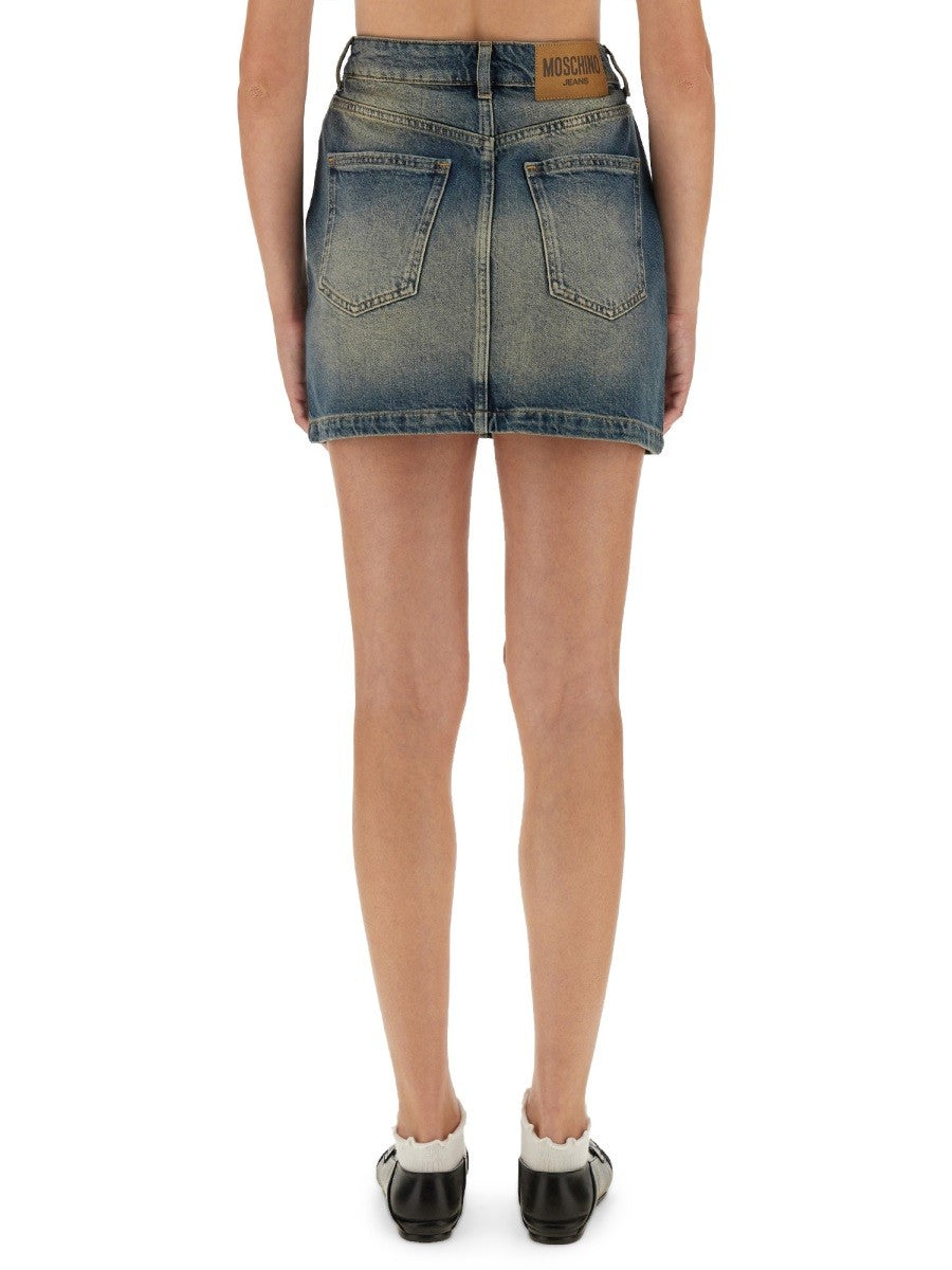 Moschino Jeans Women's Denim Skirt Blue, view 3