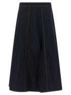 Alberta Ferretti Denim Skirt Blue