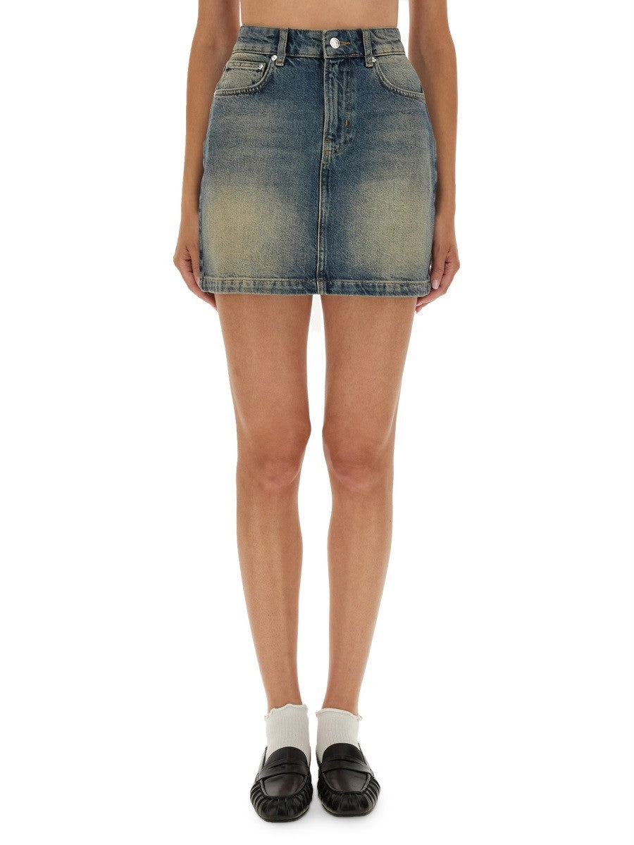 Moschino Jeans Women's Denim Skirt Blue Moschino Jeans