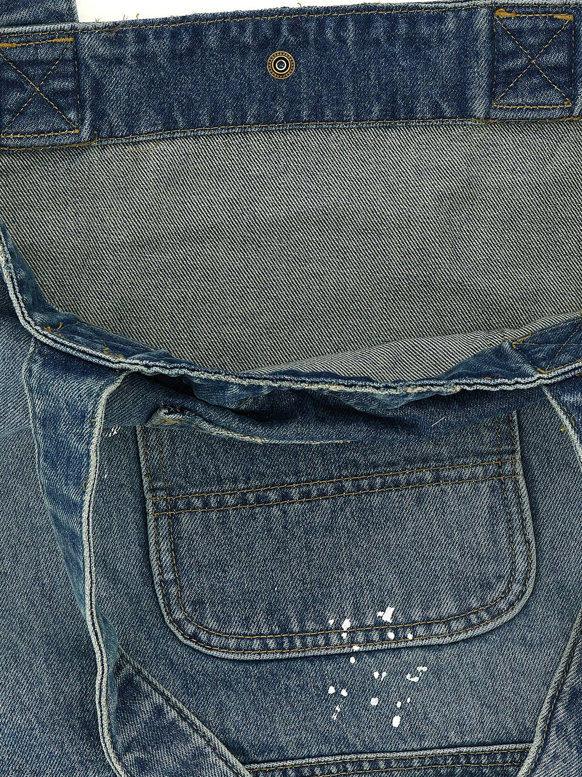 Carhartt Wip Denim Tote Shopping Bag Blue