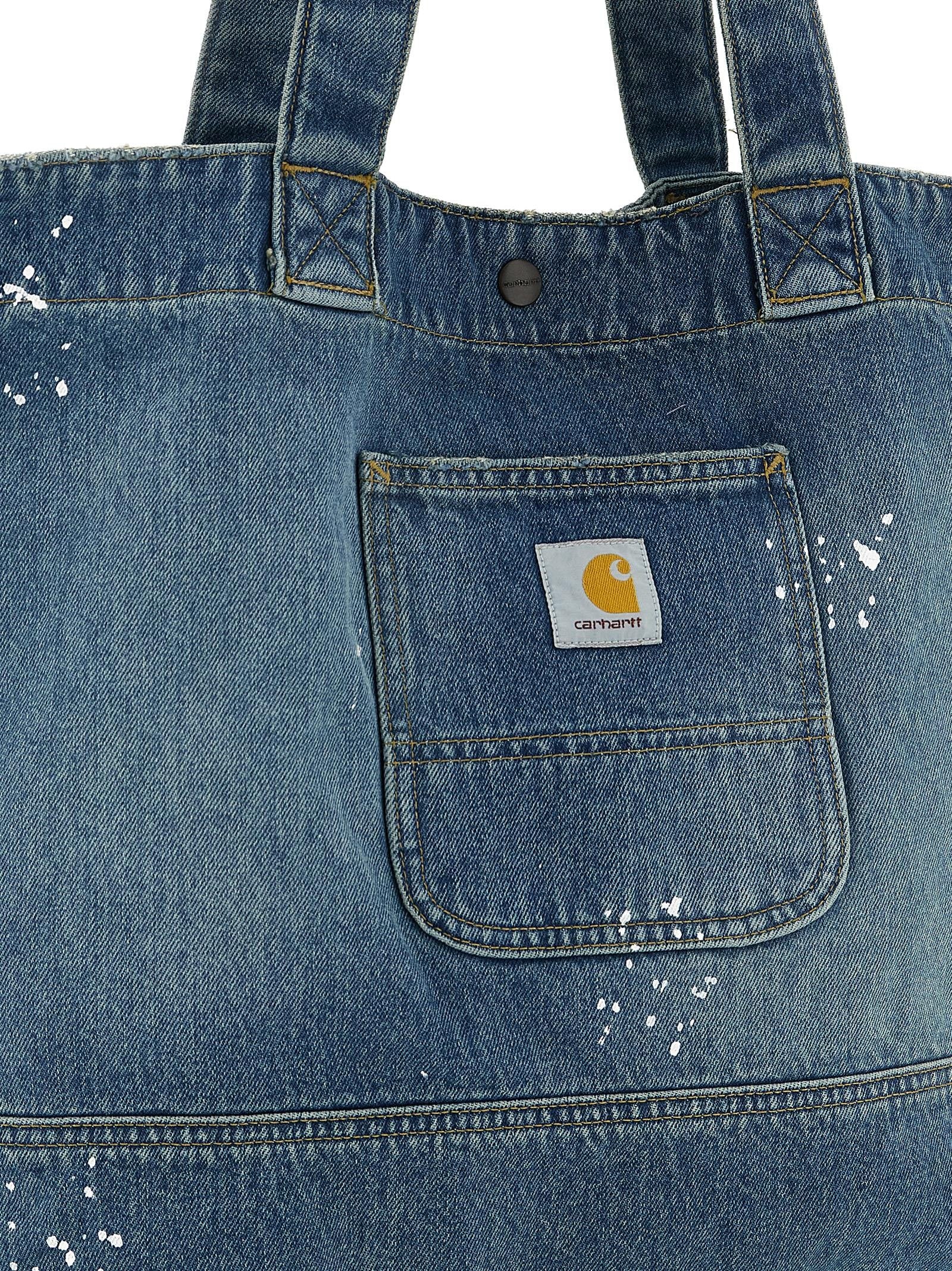Carhartt Wip Denim Tote Shopping Bag Blue