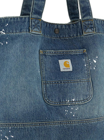 Carhartt Wip Denim Tote Shopping Bag Blue
