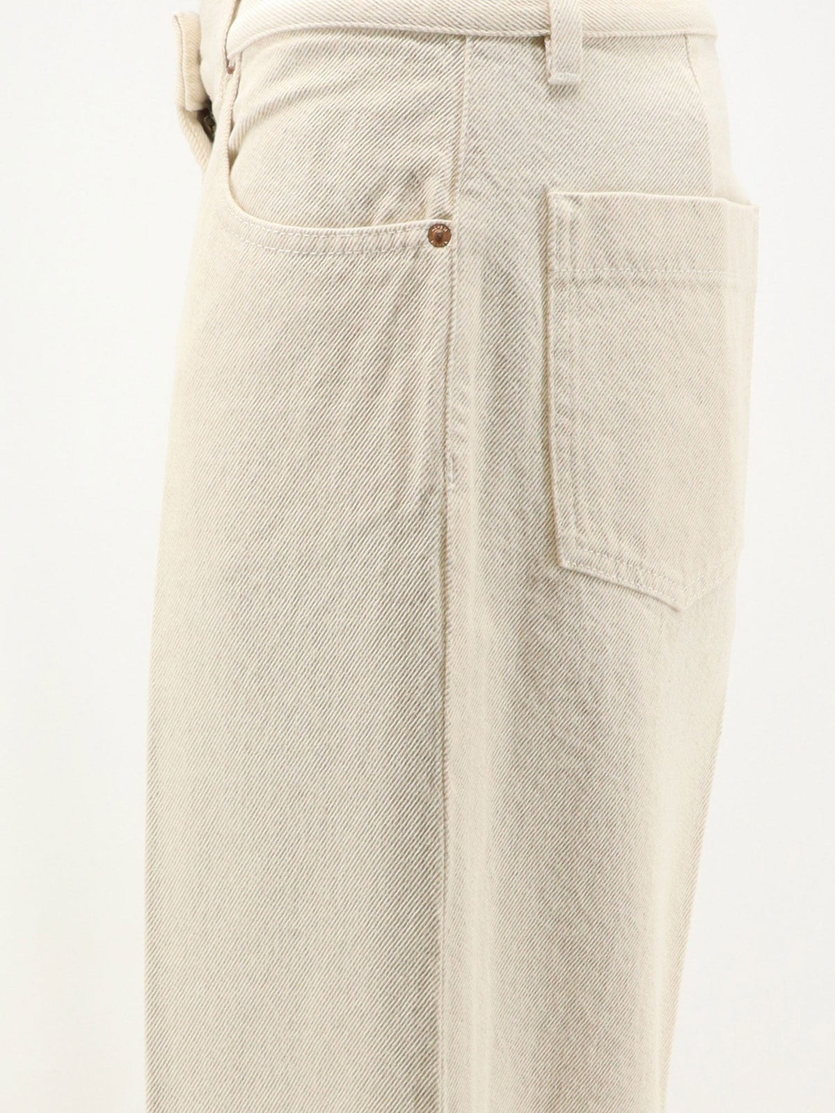 ASPESI Women's Denim Trousers White, view 3