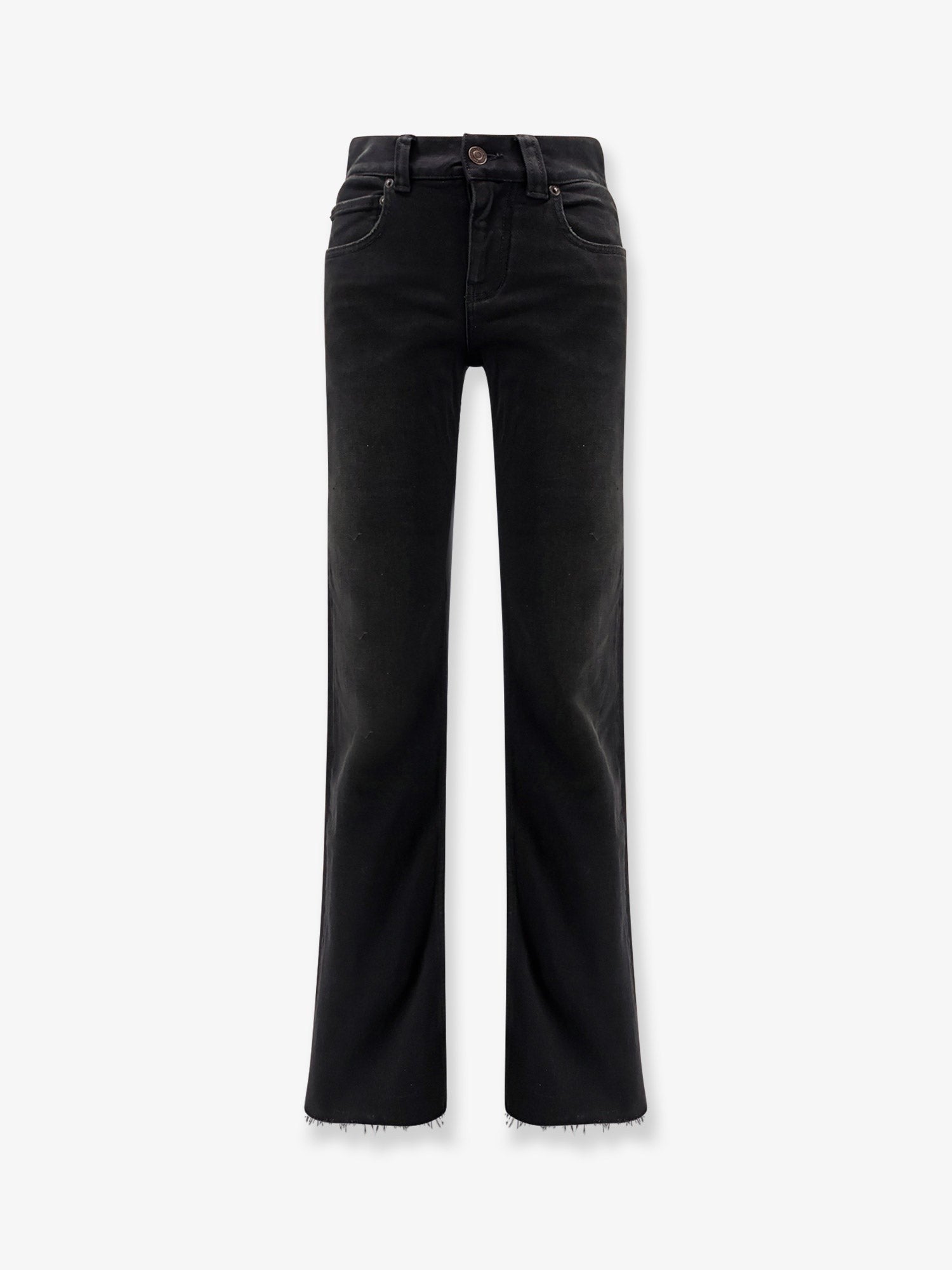 Balenciaga Women's Denim Trousers Black Balenciaga