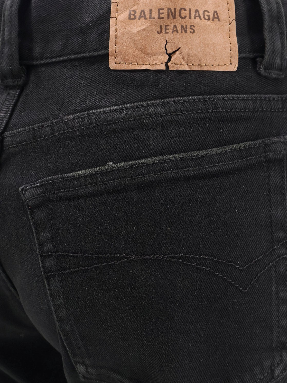 Balenciaga Women's Denim Trousers Black Balenciaga