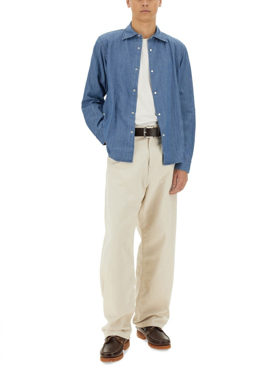 ASPESI Men's Denim West Shirt Blue ASPESI