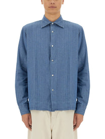 ASPESI Men's Denim West Shirt Blue ASPESI