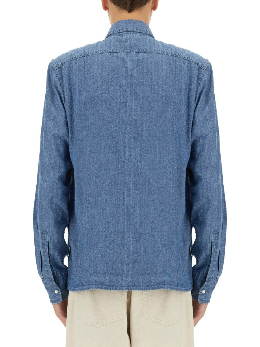 ASPESI Men's Denim West Shirt Blue ASPESI