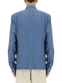 ASPESI Men's Denim West Shirt Blue ASPESI