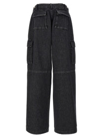 Coperni Denim Wide Leg Cargo Jeans Black
