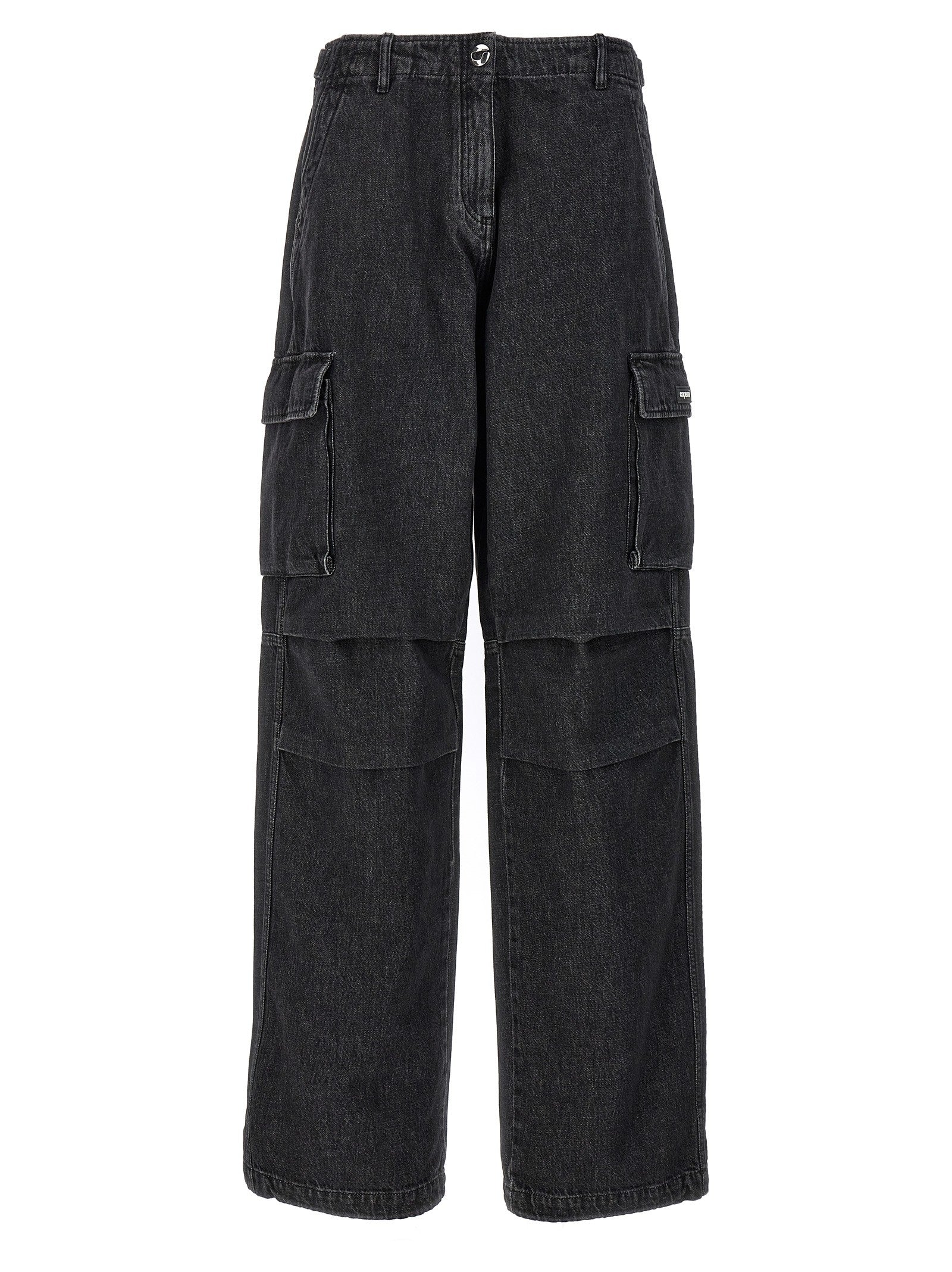 Coperni Denim Wide Leg Cargo Jeans Black