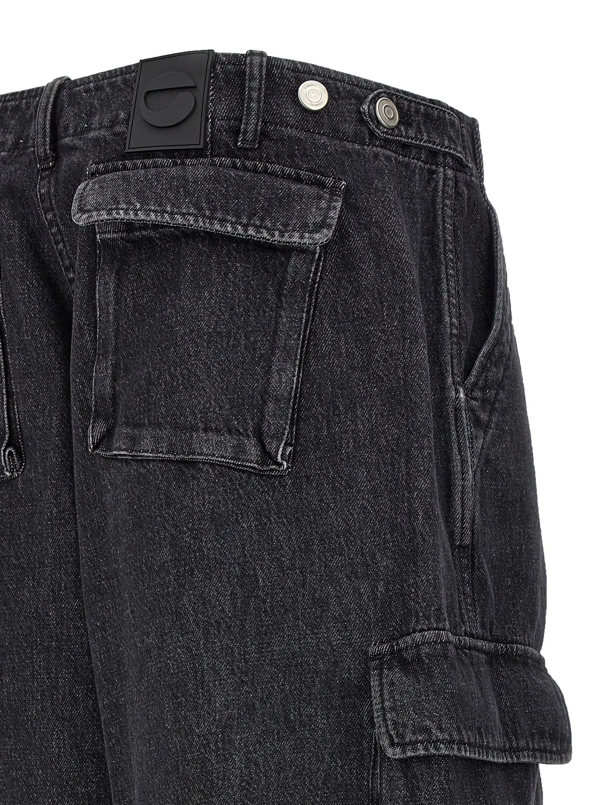 Coperni Denim Wide Leg Cargo Jeans Black, view 4