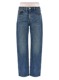 DENIM X ALEXANDER WANG - DENIM X ALEXANDER WANG - ’Slit Hem Prestyle Hotfix Mesh Undie’ jeans - Women’s Clothing
