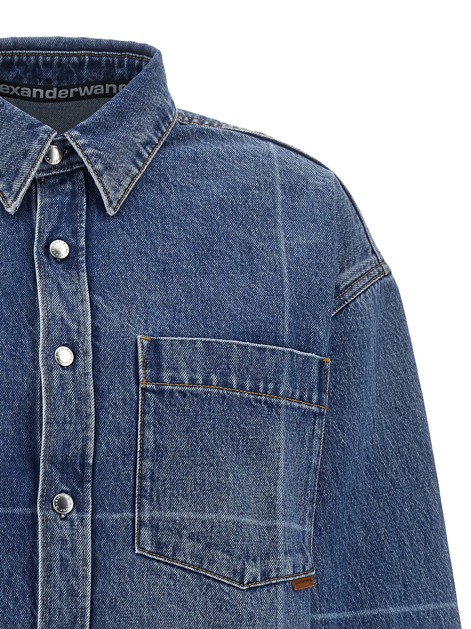 DENIM X ALEXANDER WANG - DENIM X ALEXANDER WANG - Cropped denim shirt - Women’s Tops