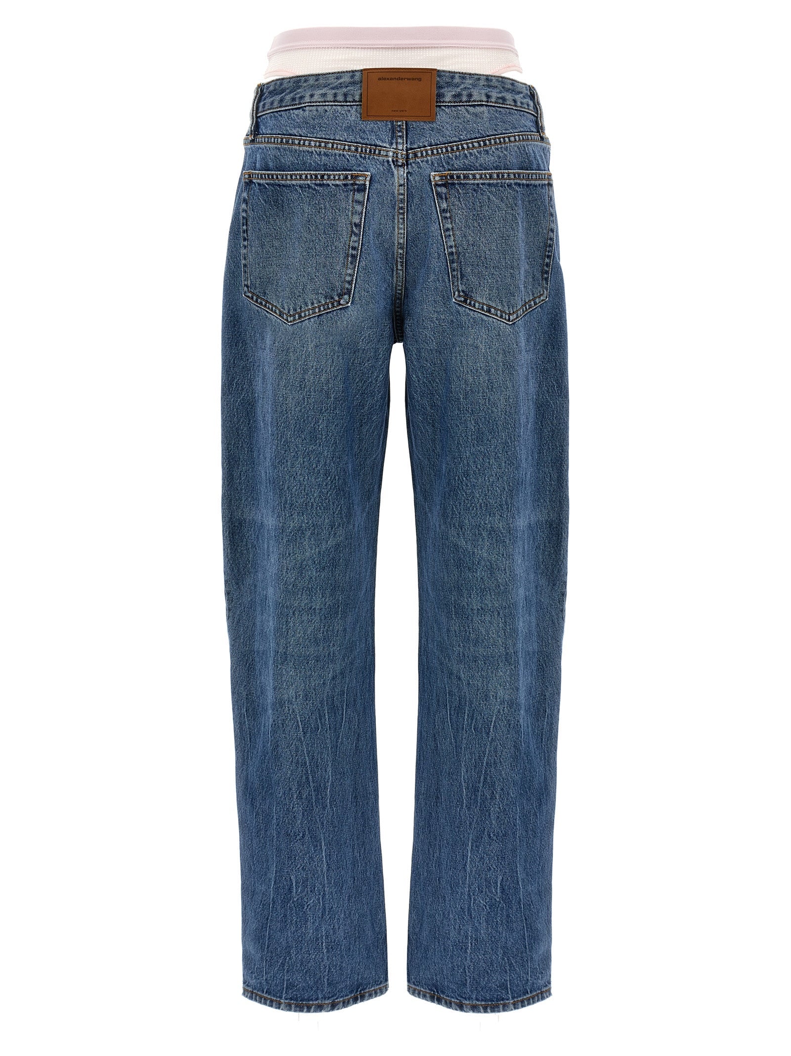 DENIM X ALEXANDER WANG - DENIM X ALEXANDER WANG - ’Slit Hem Prestyle Hotfix Mesh Undie’ jeans - Women’s Clothing